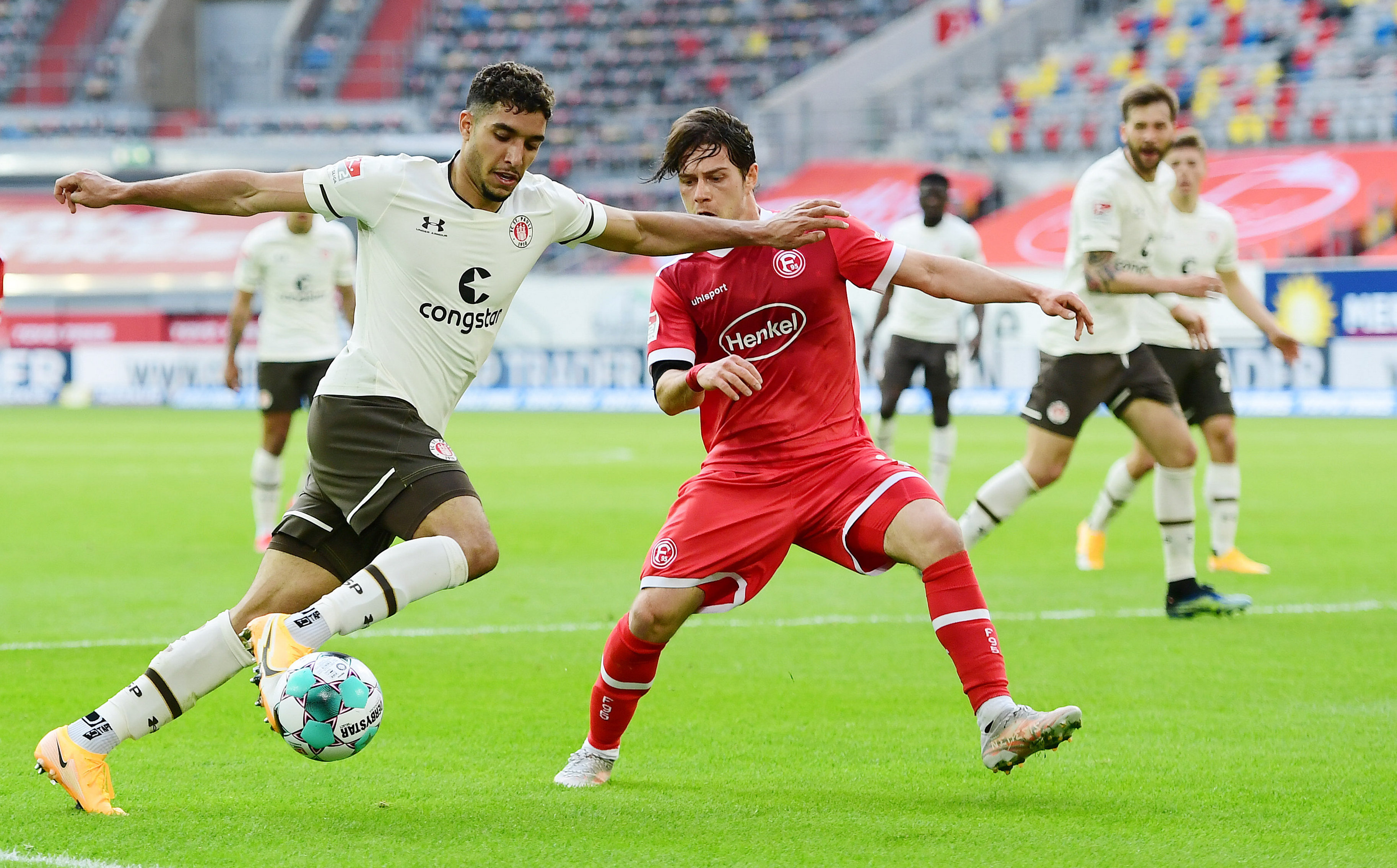 Omar Marmoush caught the eye in the first half but had no joy in front of goal.