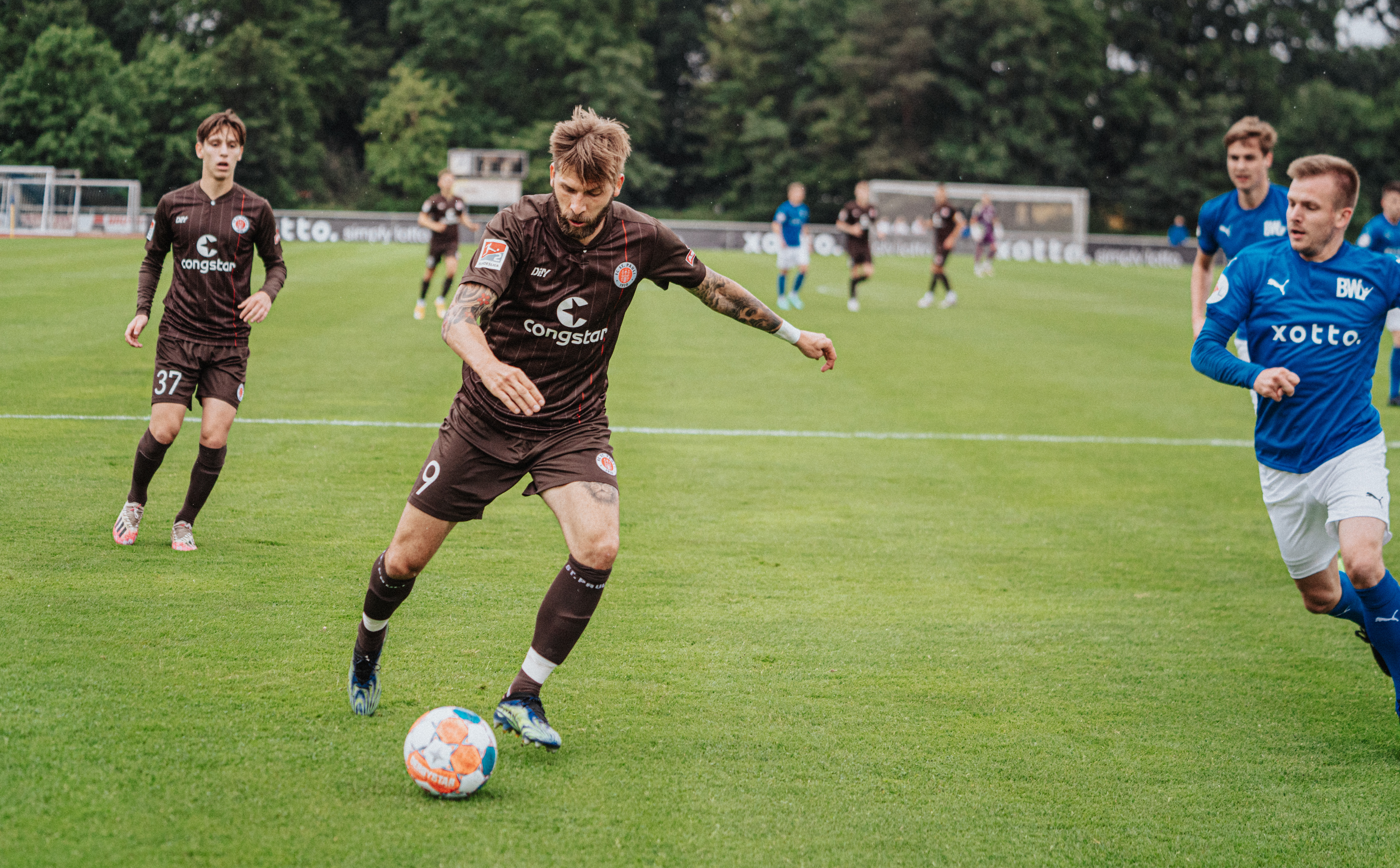 Guido Burgstaller exploited the space in the Lohne box to open the scoring with a clinical finish from seven metres.