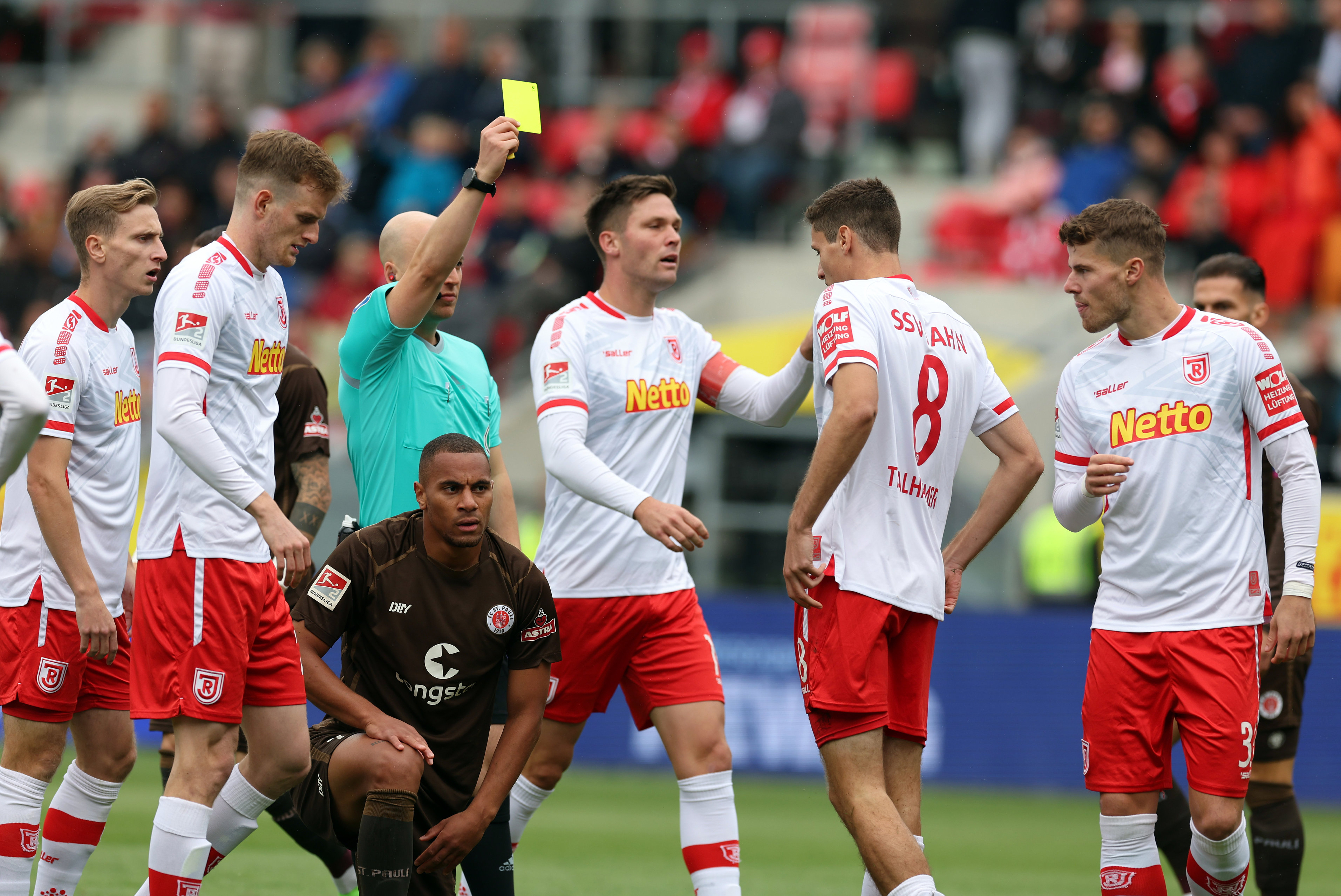 The Boys in Brown had the first chance of the game when Amenyido drew a free-kick that Paqarada curled against the post.