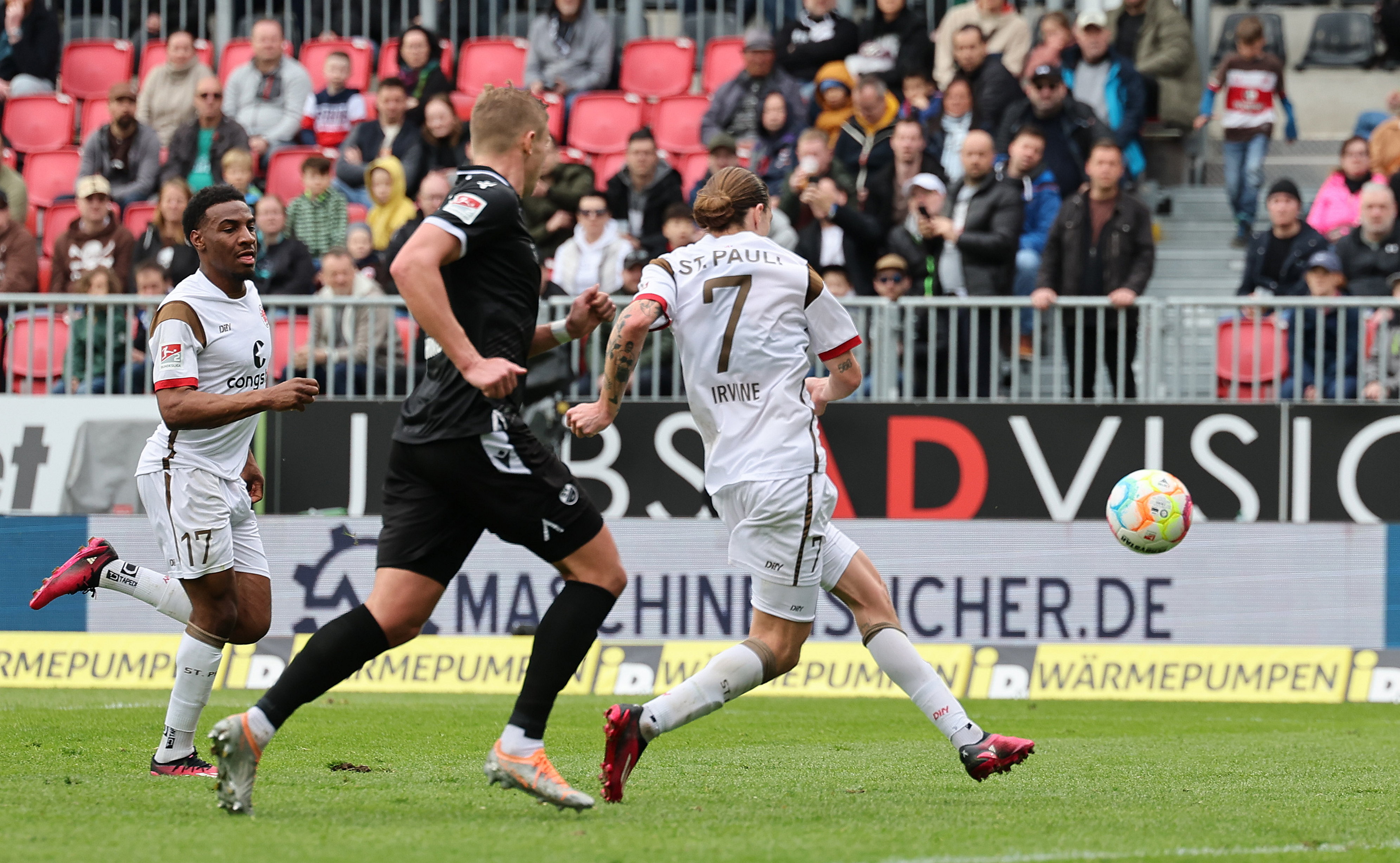 Jackson Irvine rounded off a strong first half with the fourth goal on the stroke of half time.