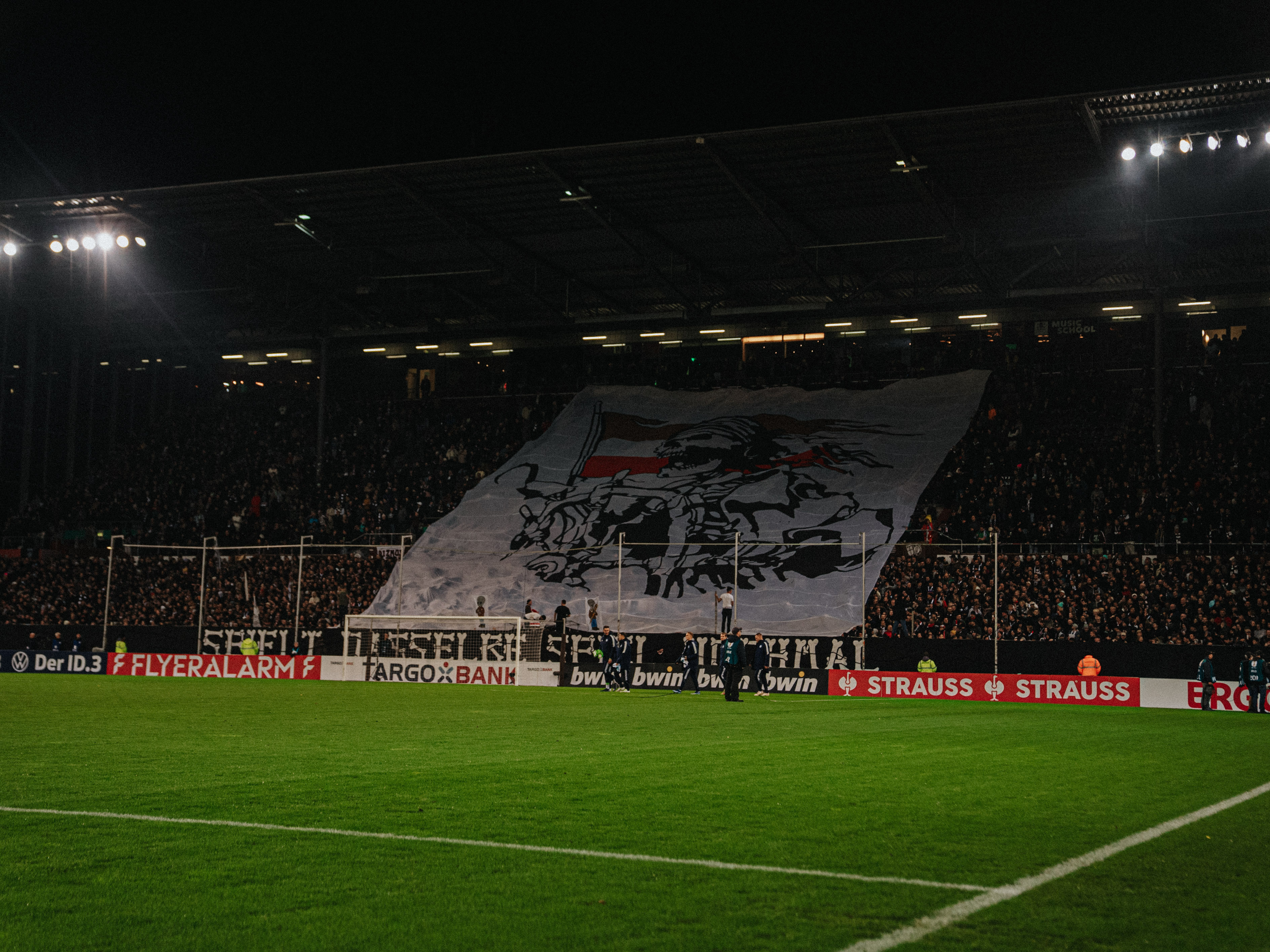 The South Stand called for a repeat of the league win before the game.