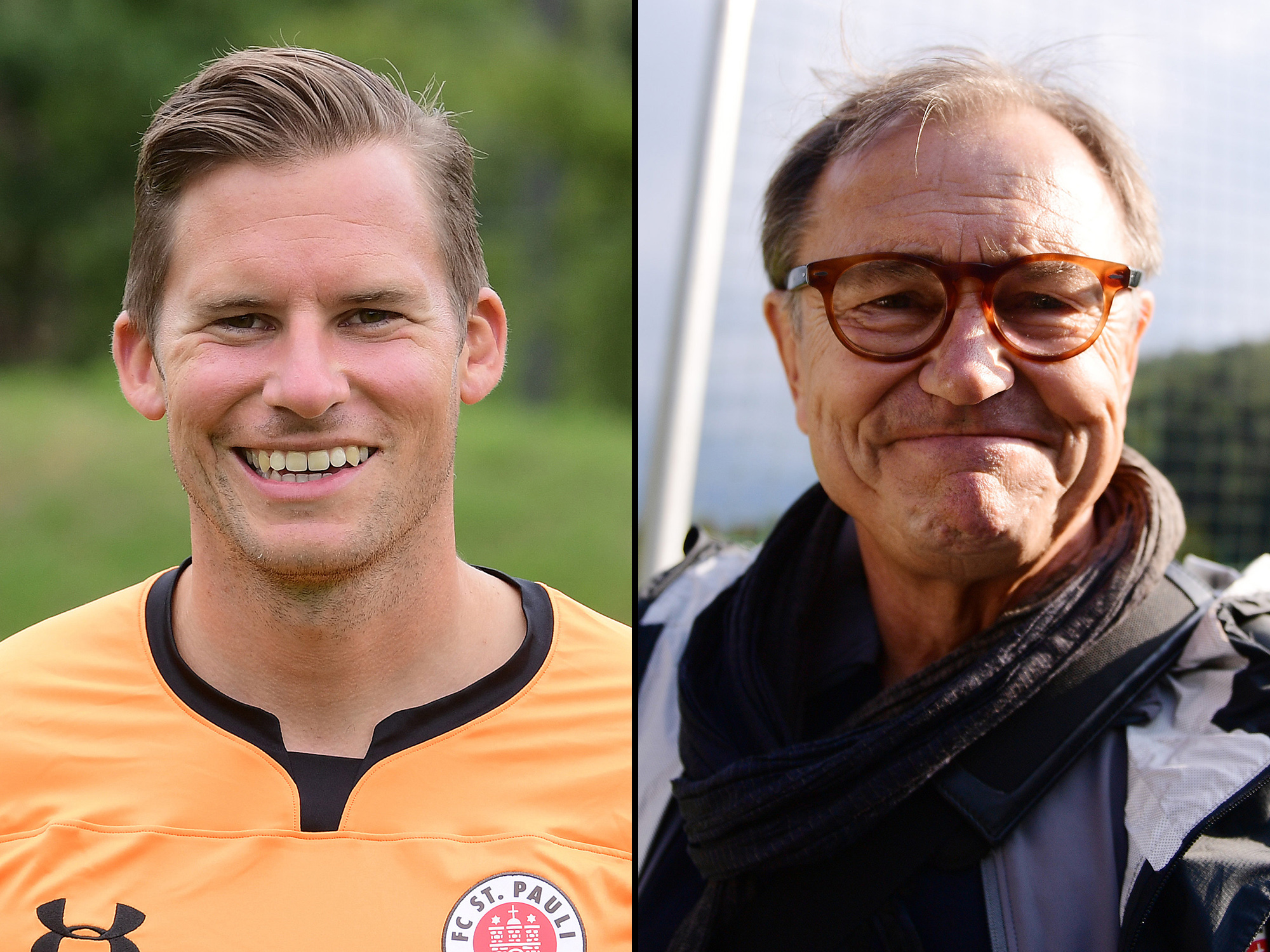 Philipp Heerwagen (li.) und Ewald Lienen (re.) gehören dem sechsköpfigen Kiezhelden-Spendenbeirat an.