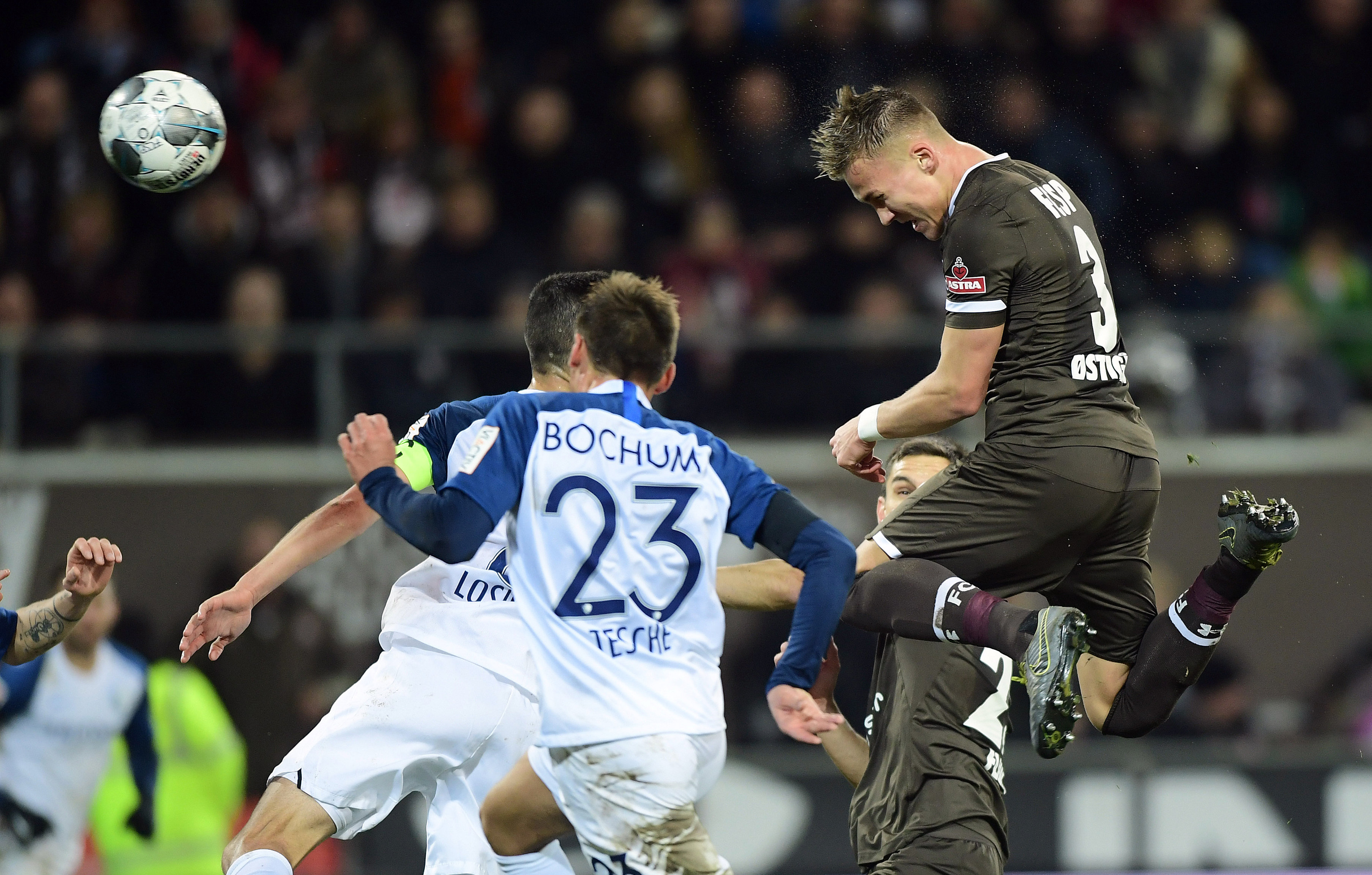 Leo Østigård came within a whisker of scoring his first goal for the club against Bochum.