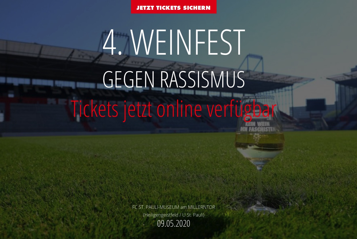 Wein-Fans können sich bei der Lesung gleich mit Eintrittskarten für das 4. Weinfest gegen Rassismus versorgen!