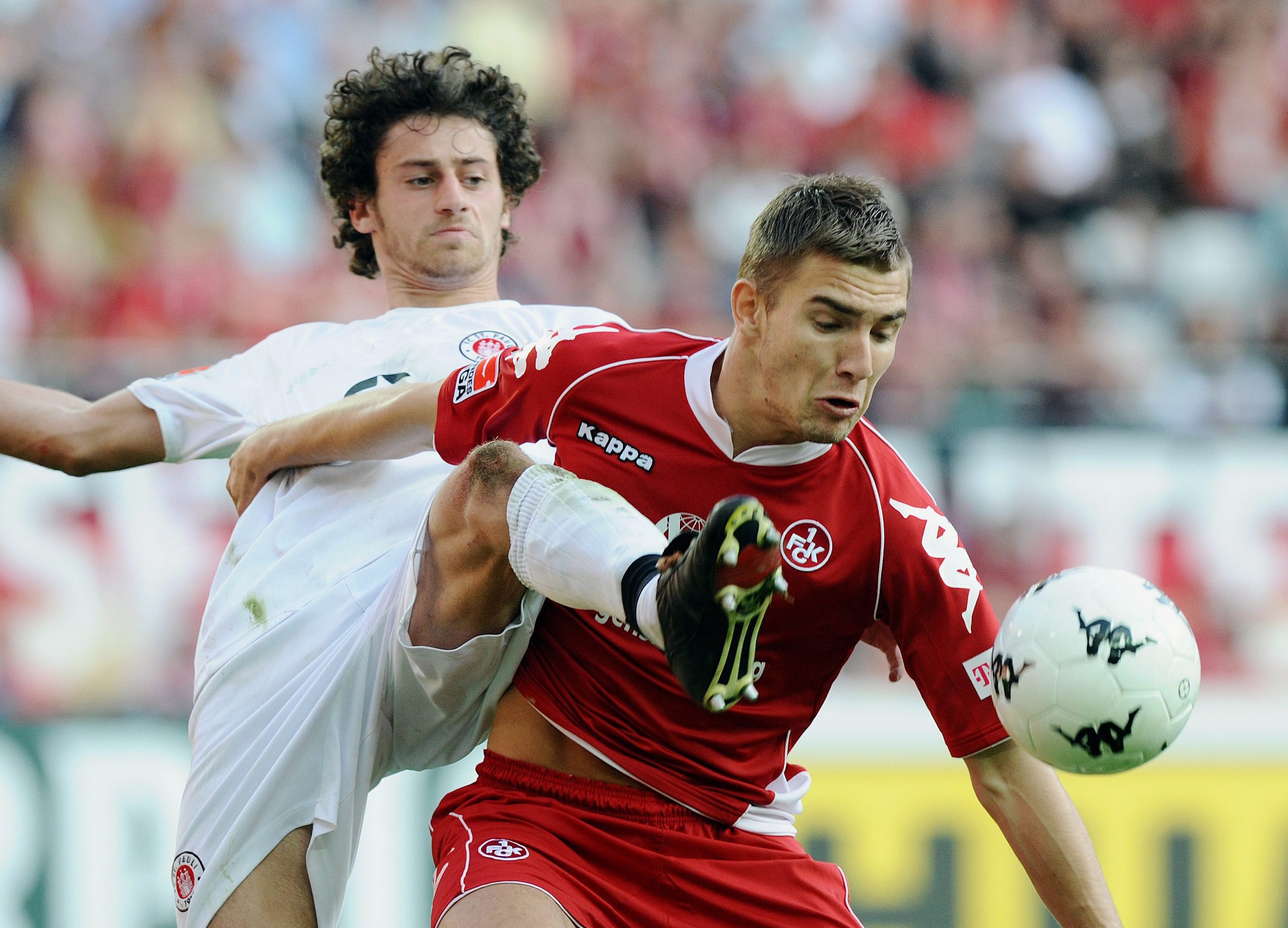 Jan-Philipp Kalla on his senior debut for the club at Kaiserslautern.