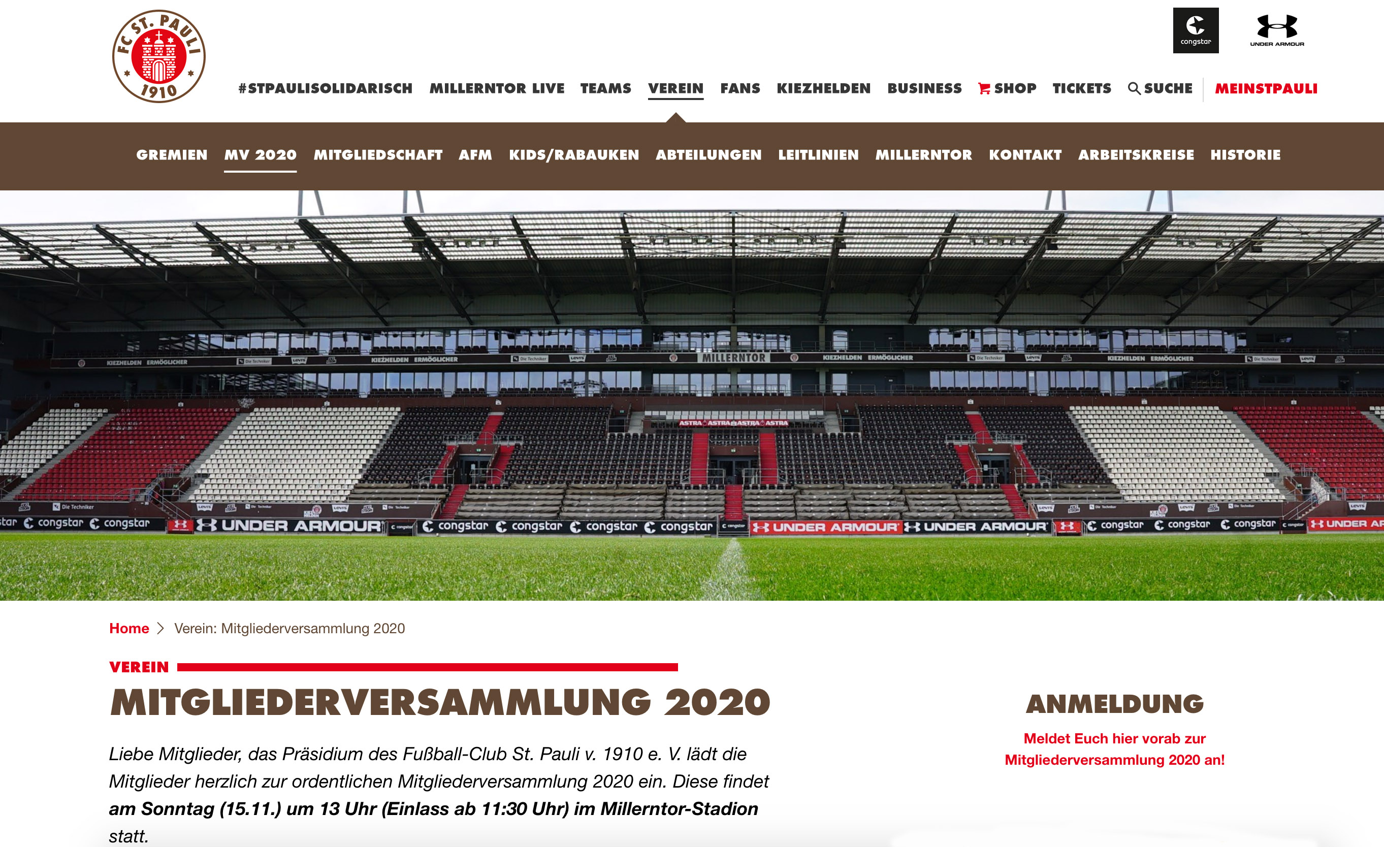 Die Info-Seite MV 2020 ist auf unserer Homepage unter Verein zu finden.